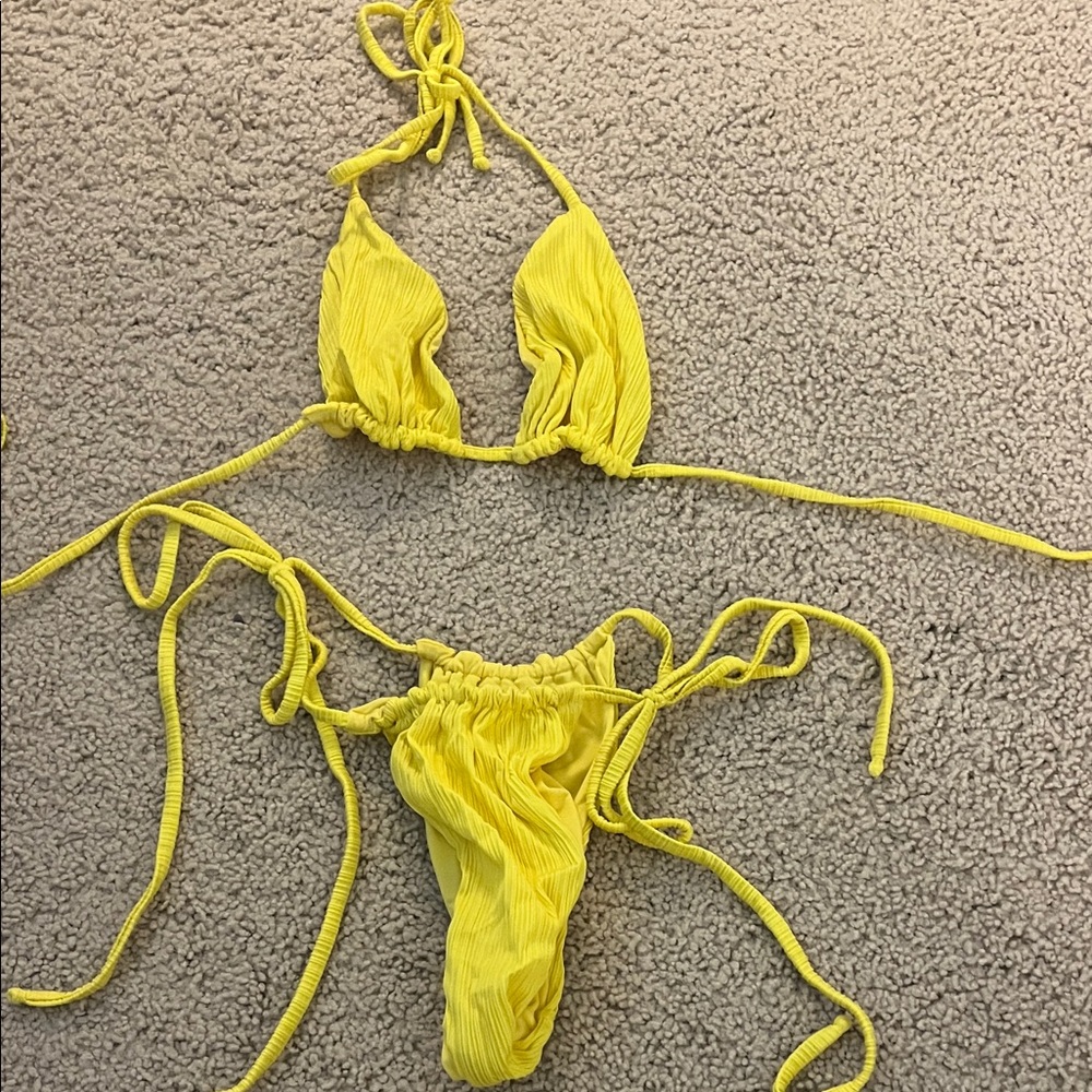 Frankies bikinis yellow bikini